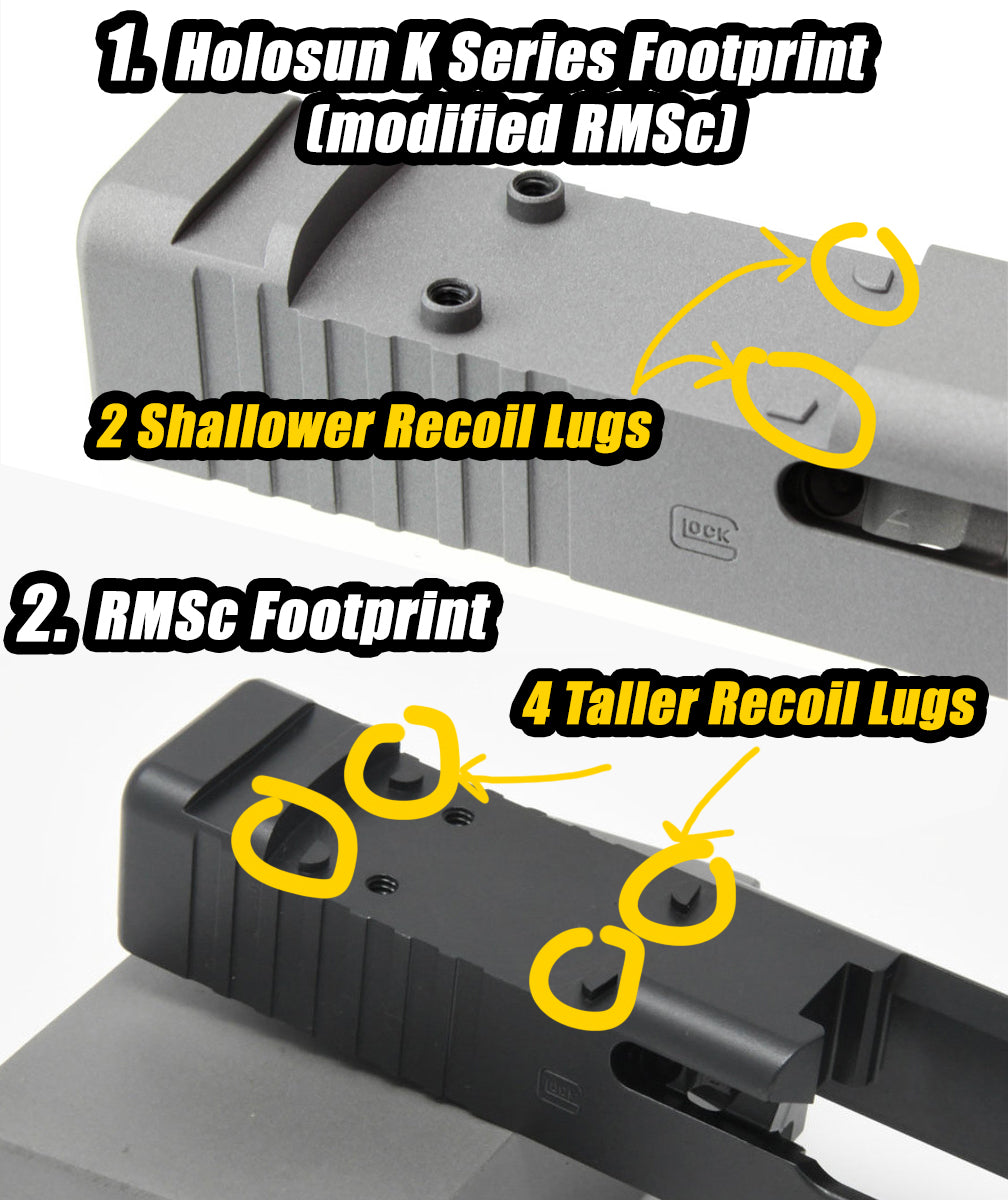 Holosun K Series Footprint Vs Rmr