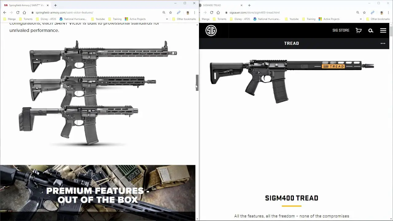 Sig M400 Tread Vs Springfield Saint